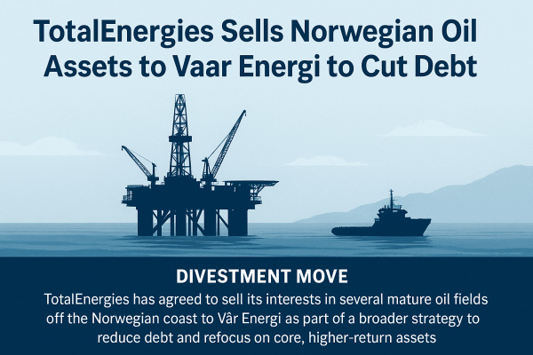TotalEnergies Sells Norwegian Oil Assets to Vaar Energi to Cut Debt